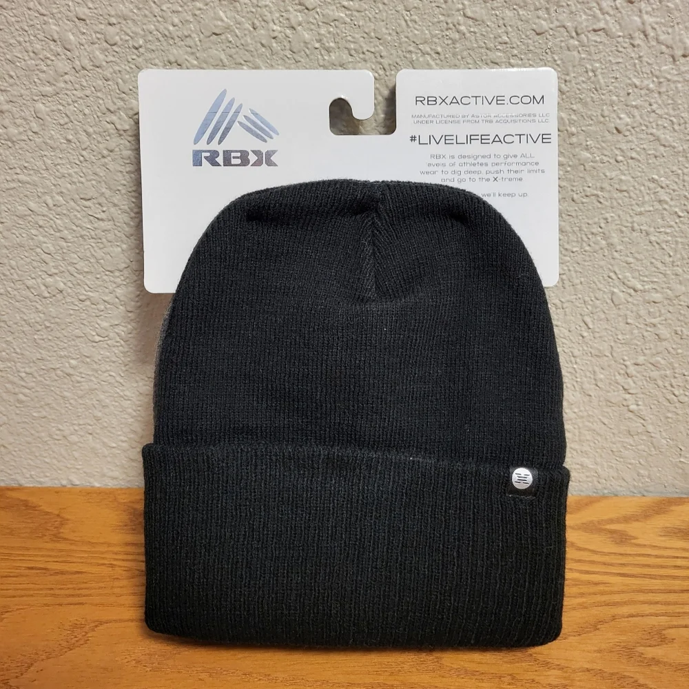 NWT 3 Pack RBX Knit Beanies - Light Gray, Gray & Black